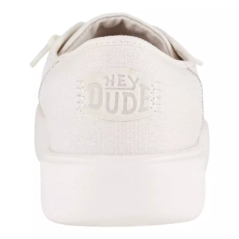 'Hey Dude' Men's Cody Canvas - White / White