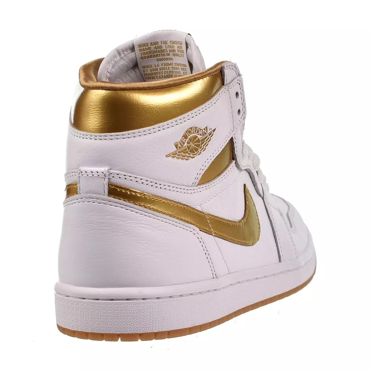 Jordan 1 Retro High OG Women's Shoes White-Metallic Gold