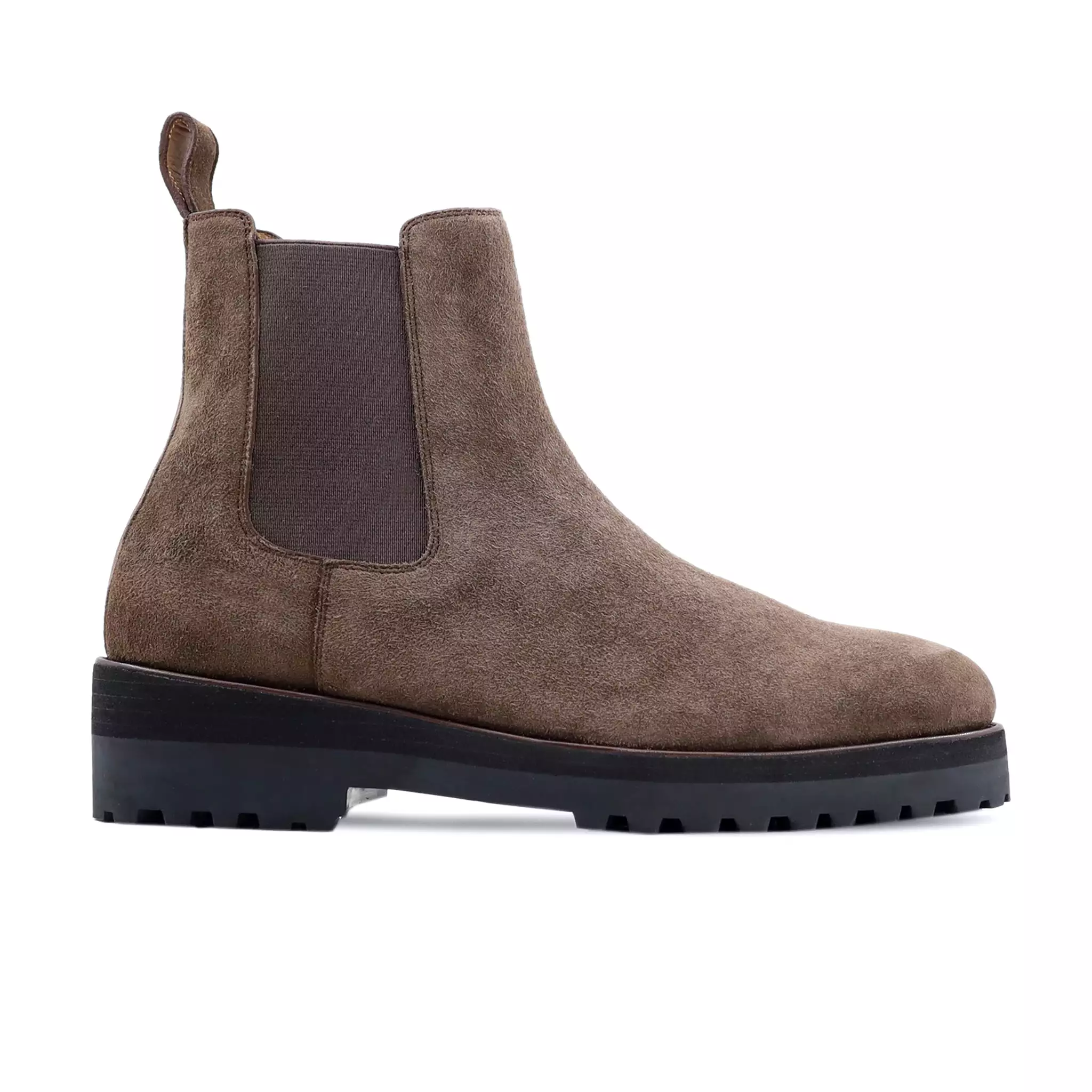 Jori - Men's Dark Brown Kid Suede Chelsea Boot