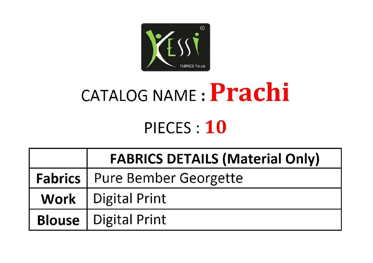 Kessi Presents Prachi Georgette Printed Fancy Designer Sarees