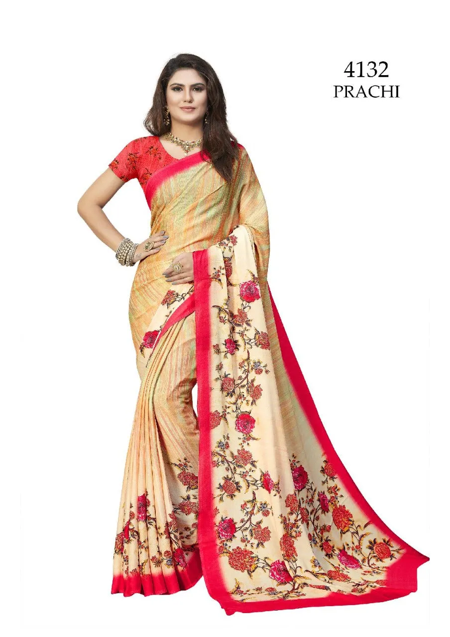 Kessi Presents Prachi Georgette Printed Fancy Designer Sarees