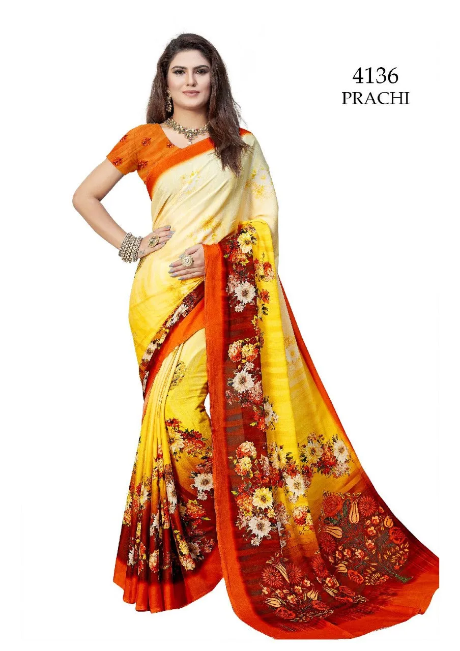 Kessi Presents Prachi Georgette Printed Fancy Designer Sarees