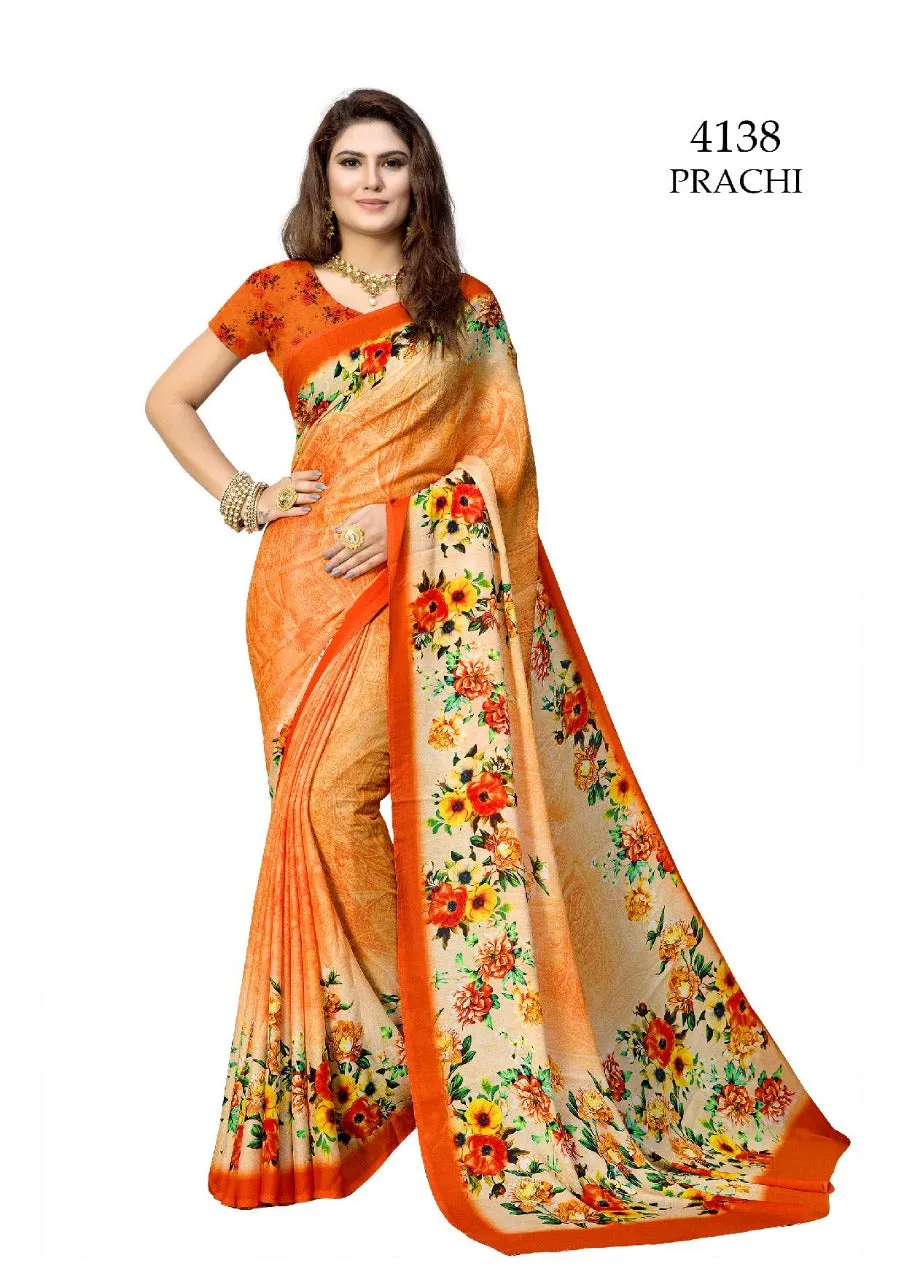 Kessi Presents Prachi Georgette Printed Fancy Designer Sarees