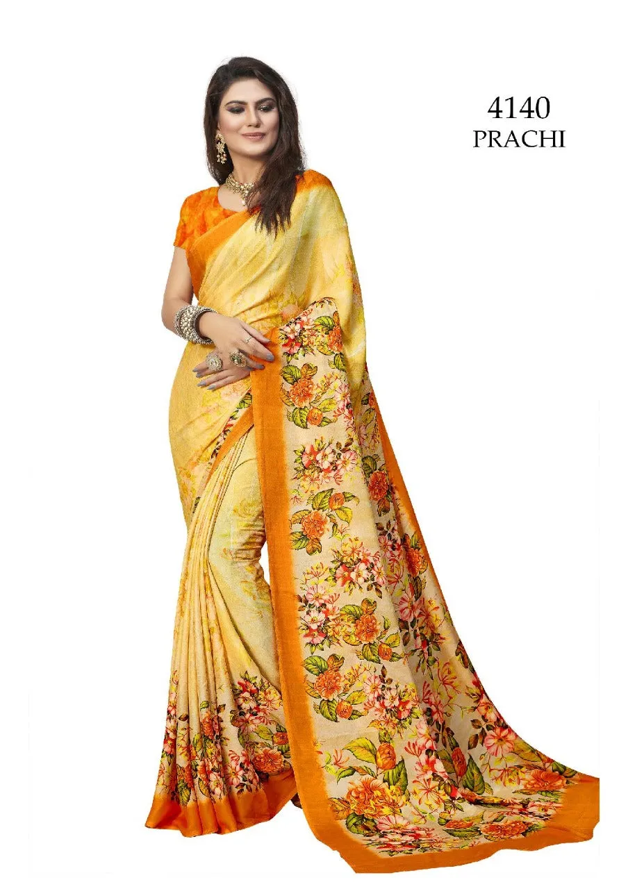 Kessi Presents Prachi Georgette Printed Fancy Designer Sarees