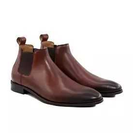 Khair - Men's Burnish Oxblood Calf Leather Chelsea Boot