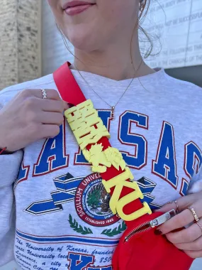 KU Varsity Collection Belt and Bag Charm