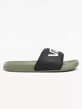 La Costa Slide-On Black/Olivine Sandals