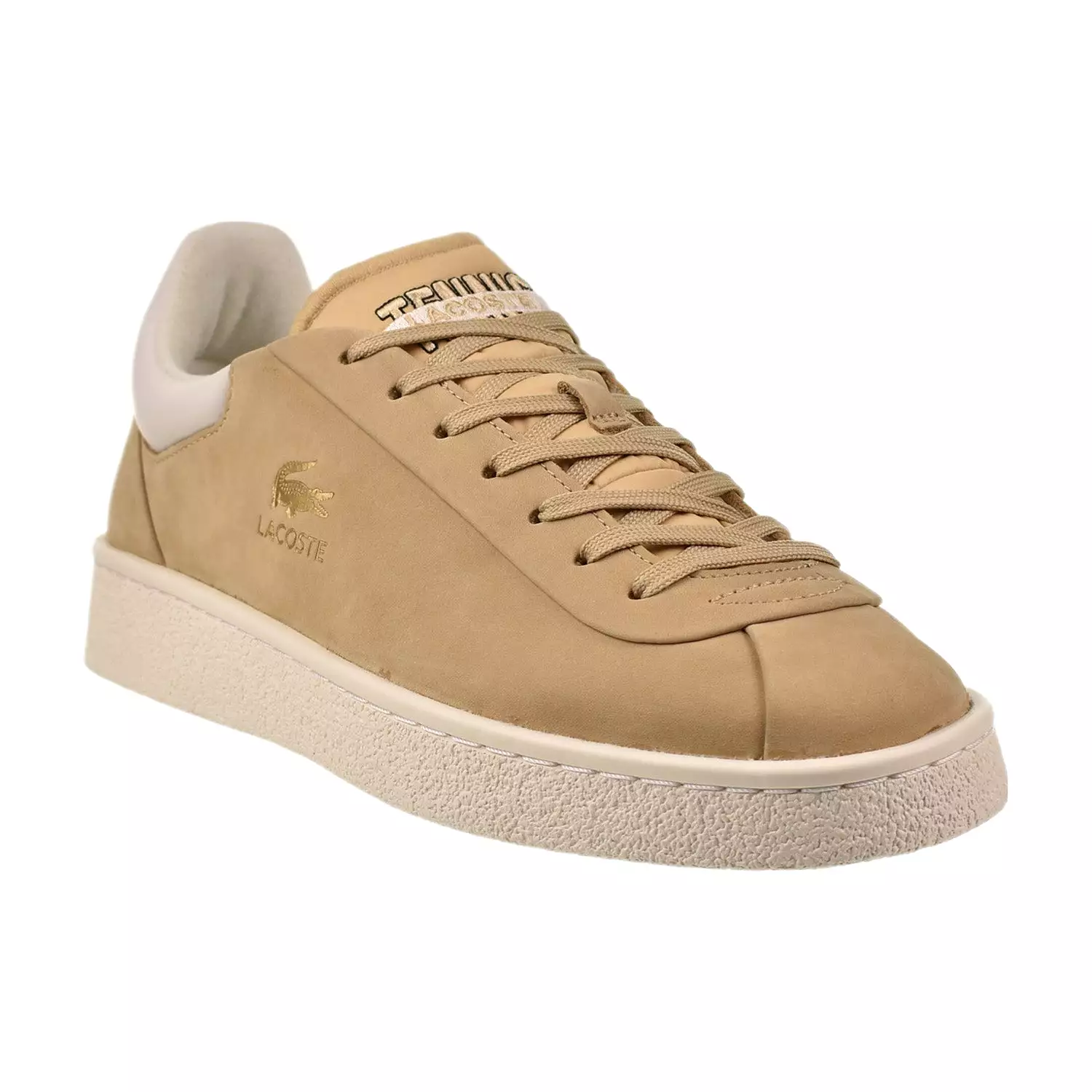 Lacoste Baseshot Premium Leather Men's Shoes Beige