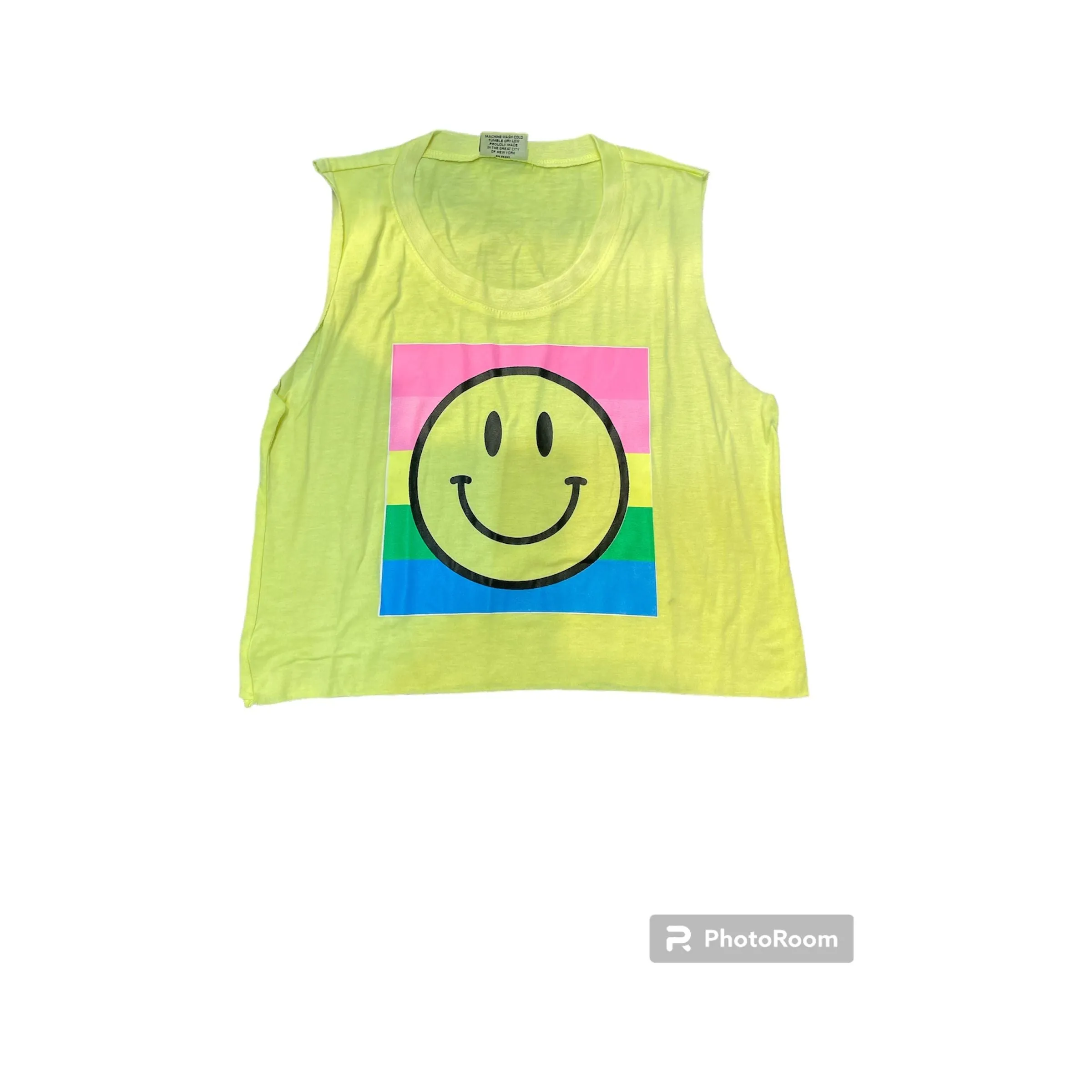 lemon smiley face tank