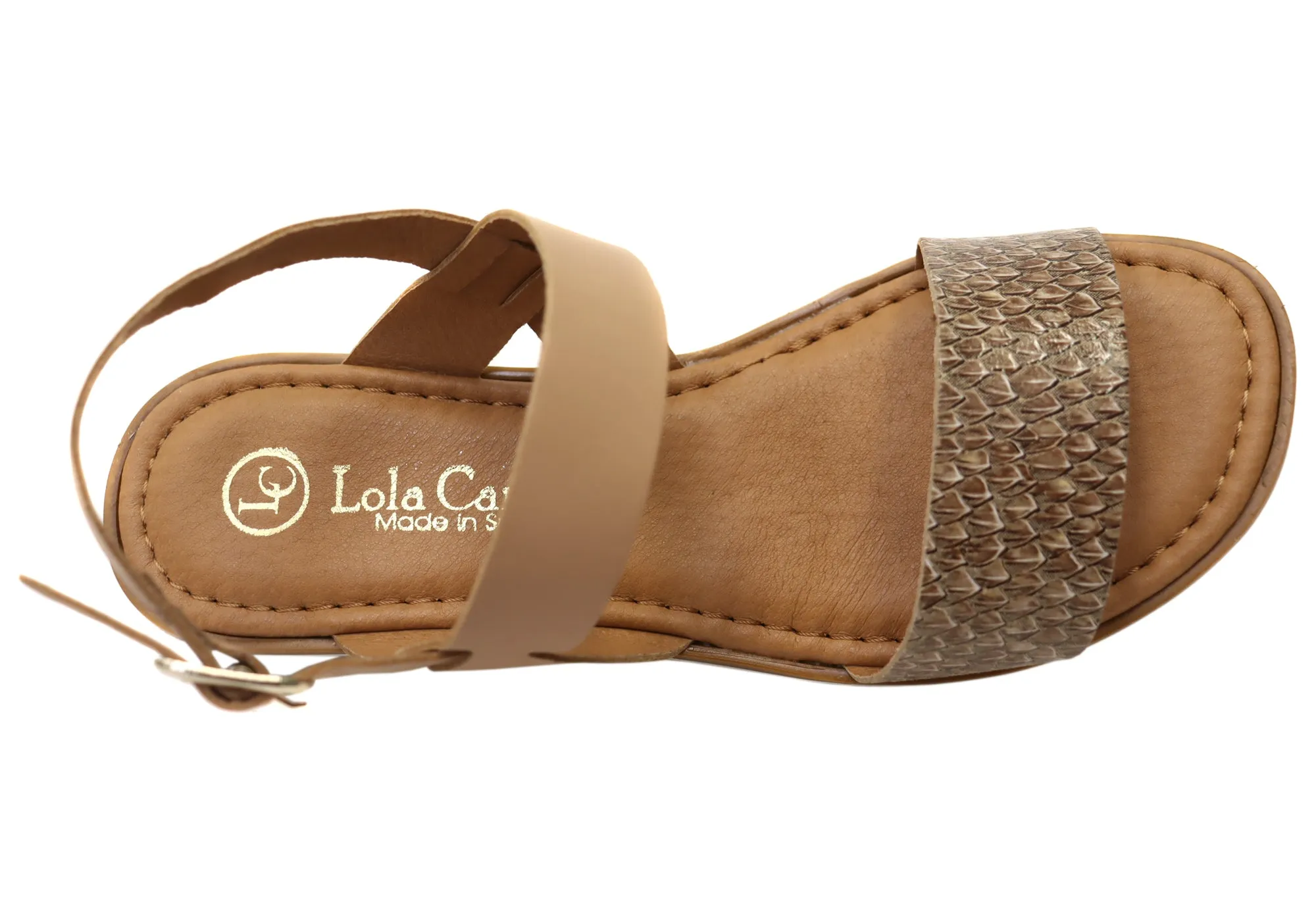 Lola Canales Amanda Womens Comfortable Leather Sandals Made In Spain