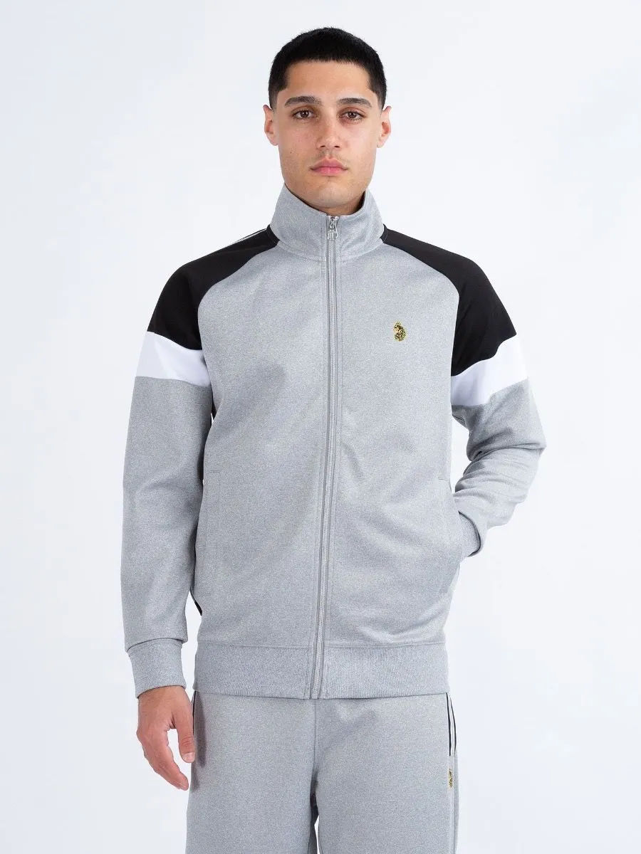 Luke 1977 Sport Kas 3 Zip Track Jacket Light Marl Grey