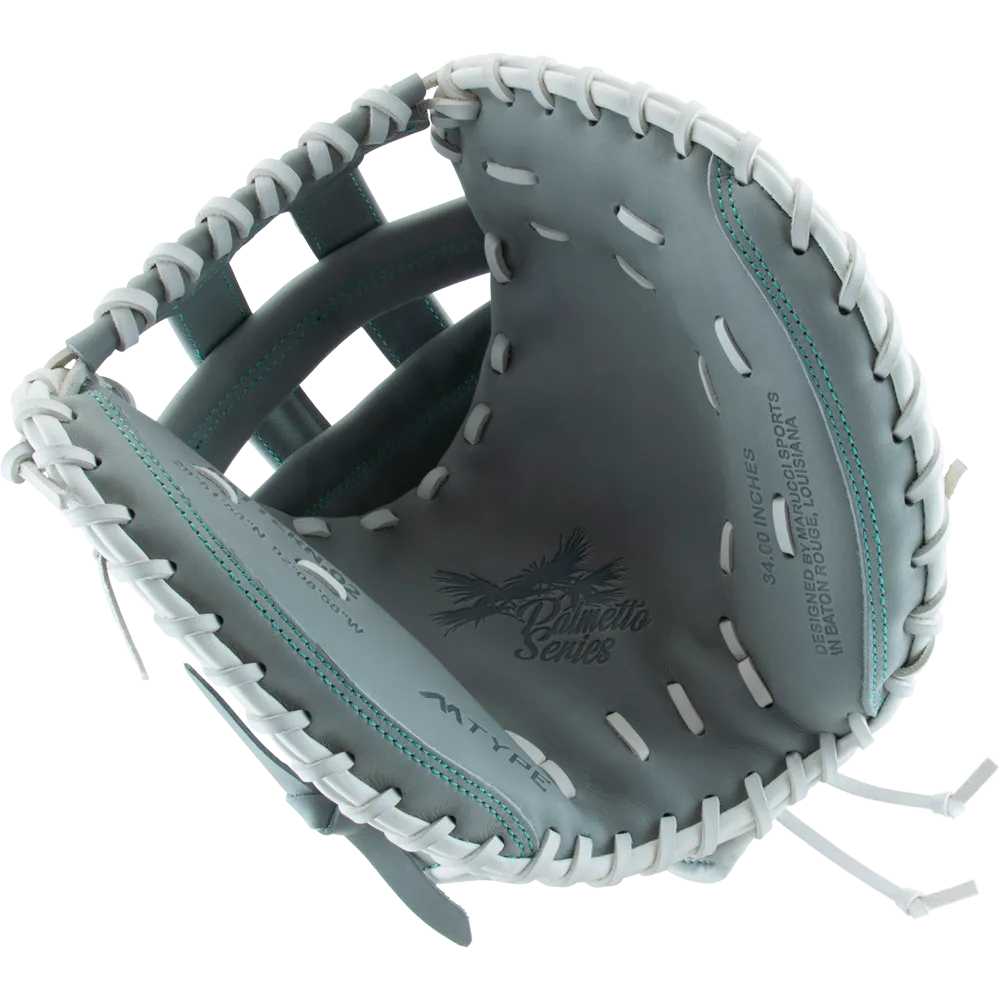 Marucci Palmetto 240C2 34 Fastpitch Catcher's Mitt: MFG3PL240C2FP-GY