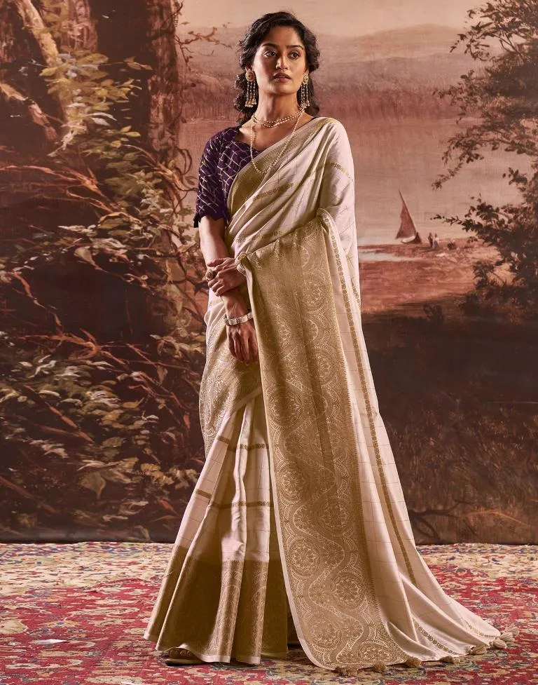 Mauve Silk Plain Sarees