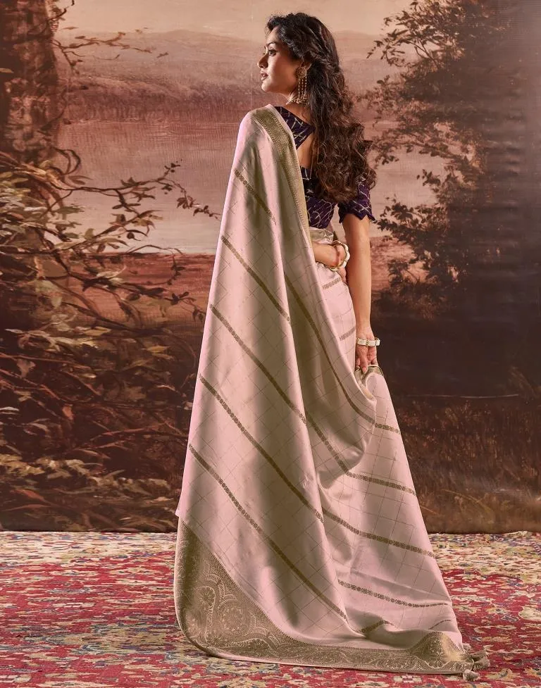 Mauve Silk Plain Sarees