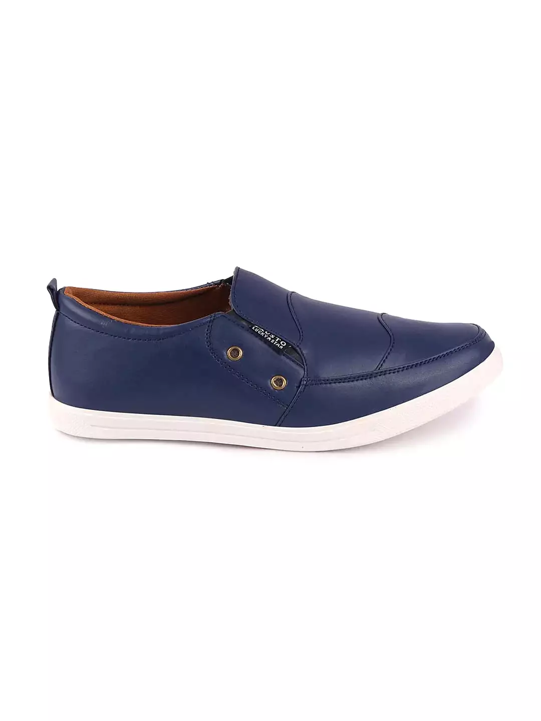 Men Blue Casual Slip-On Loafers