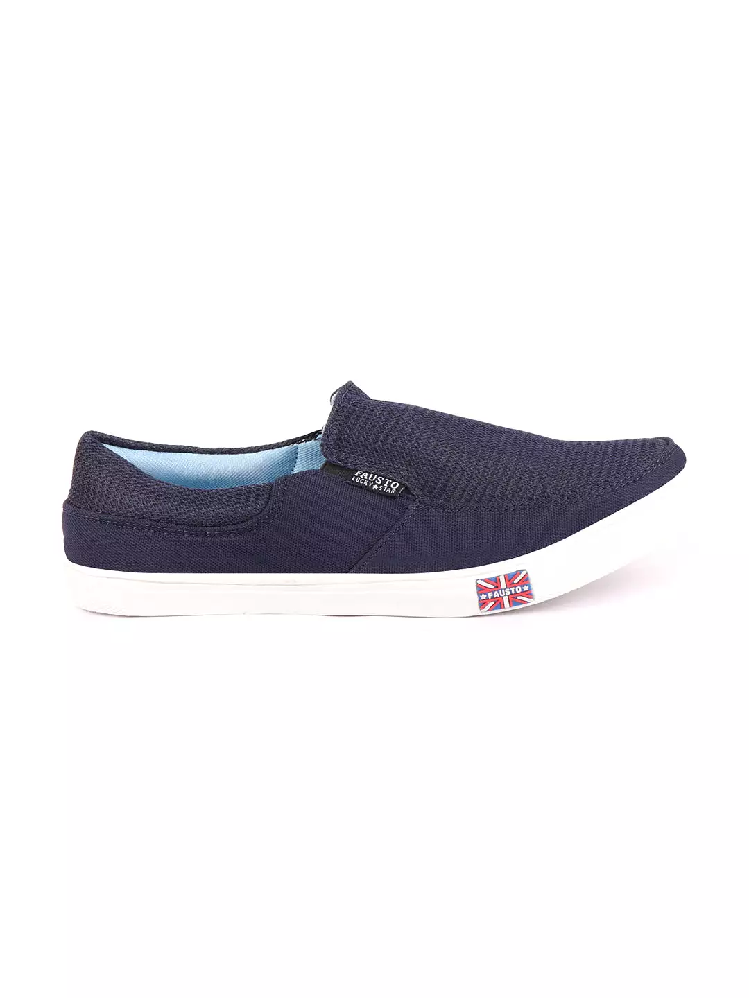 Men Blue Casual Slip-On Loafers