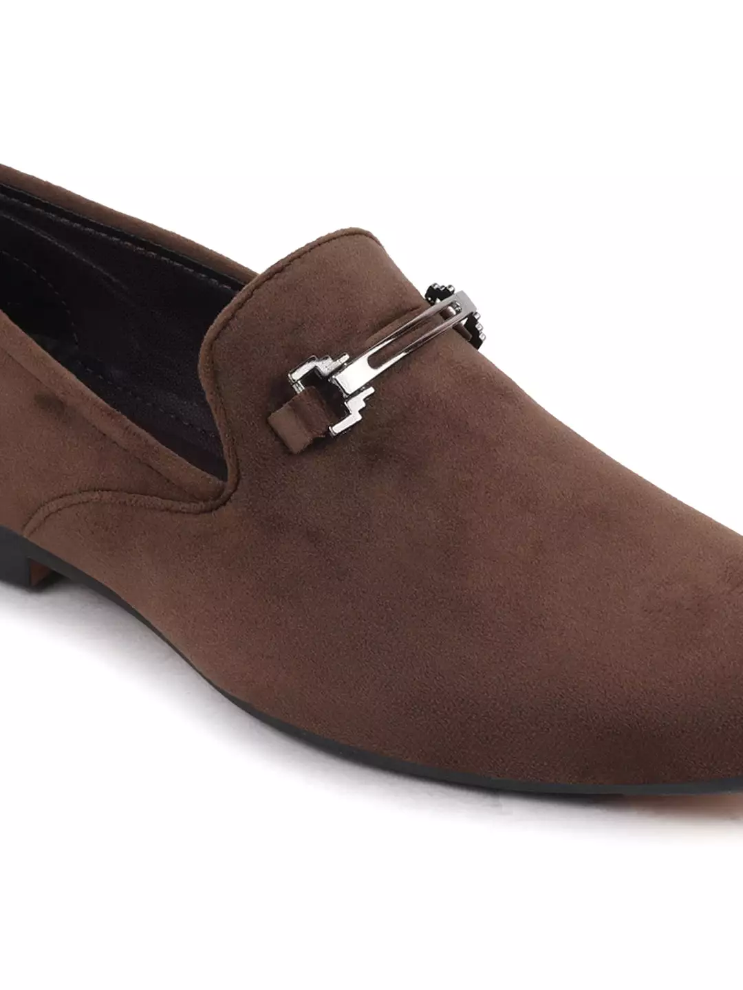 Men Brown Casual Velvet Slip-On Loafers