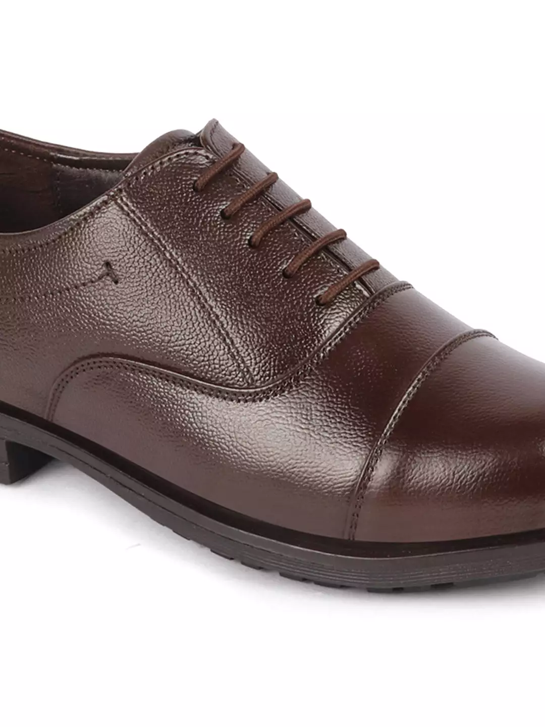 Men Brown Genuine Leather Formal Office Comfort Broad Feet Oxford Lace Up Shoes