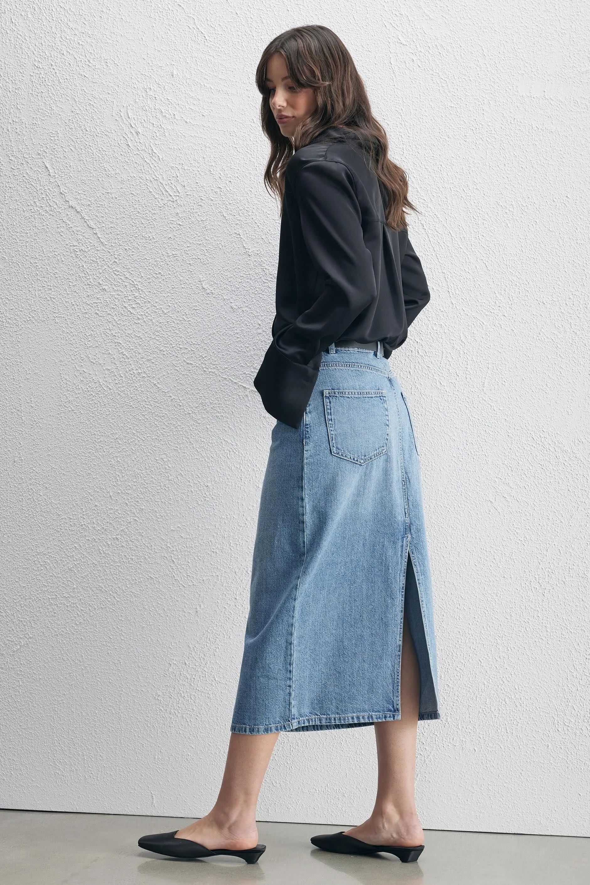 Mia Denim Midi Skirt