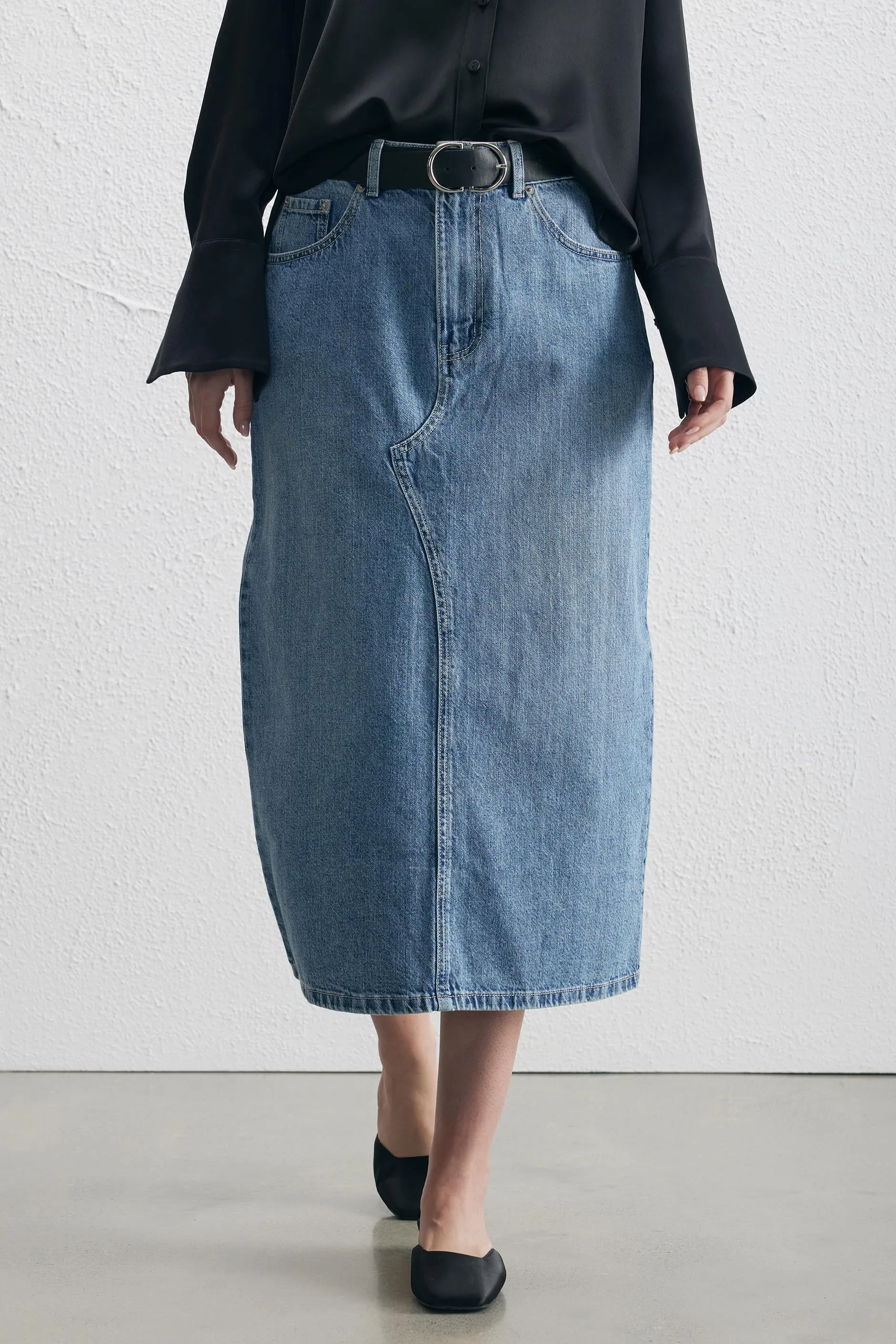 Mia Denim Midi Skirt