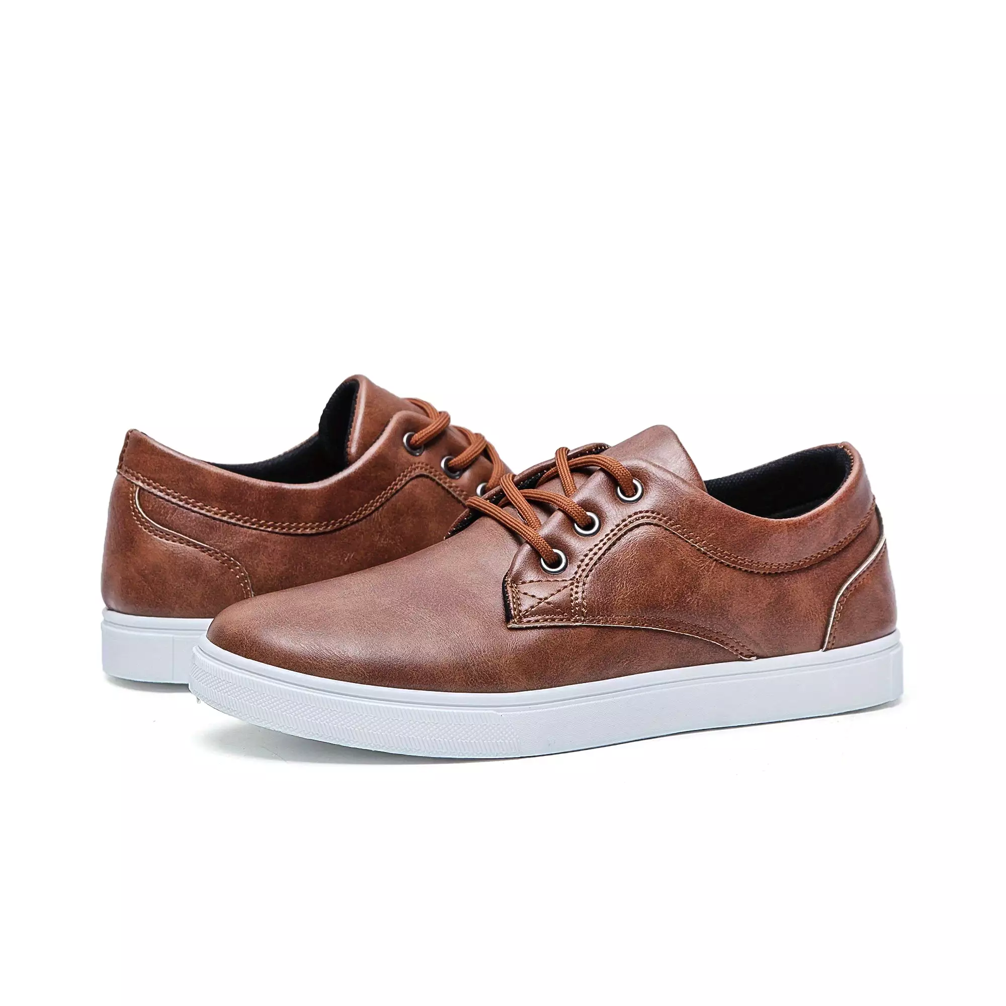 Modern Men's PU Leather Skate Shoes: Durable Design, Breathable Comfort, Enhanced Traction