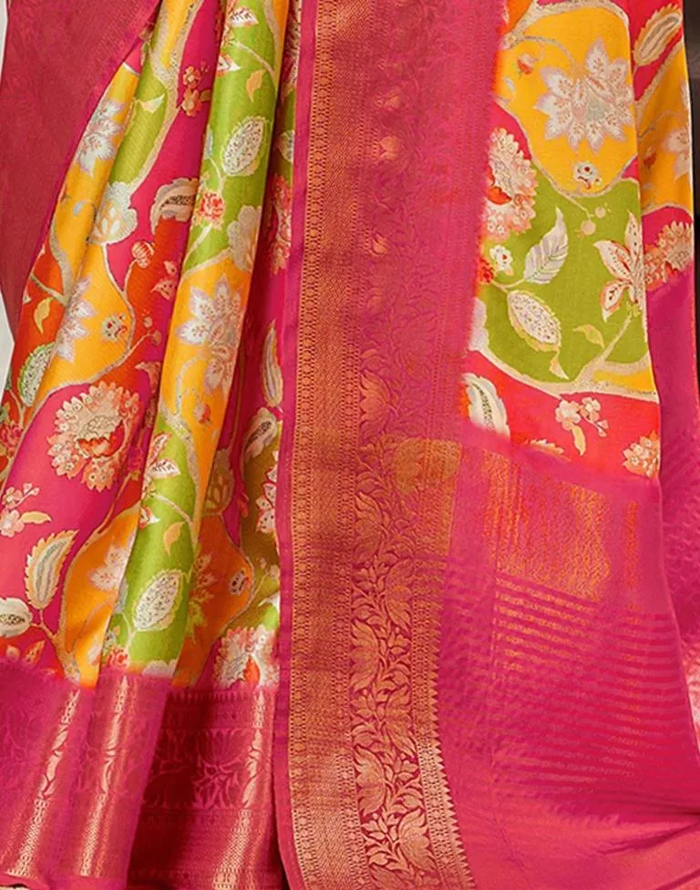 Multi Silk Printed Sarees