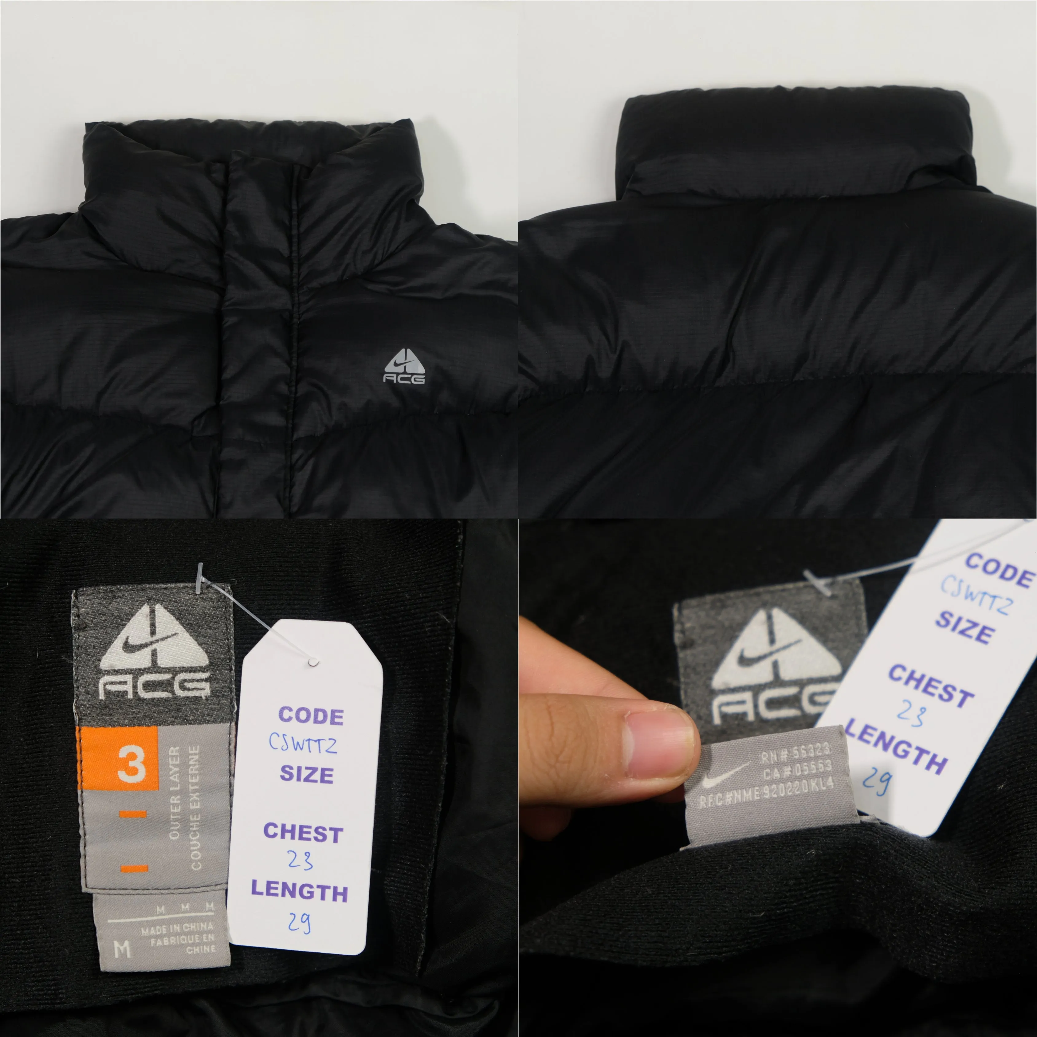 Nike ACG Vintage Black Down Puffer Jacket 550 (M/L)