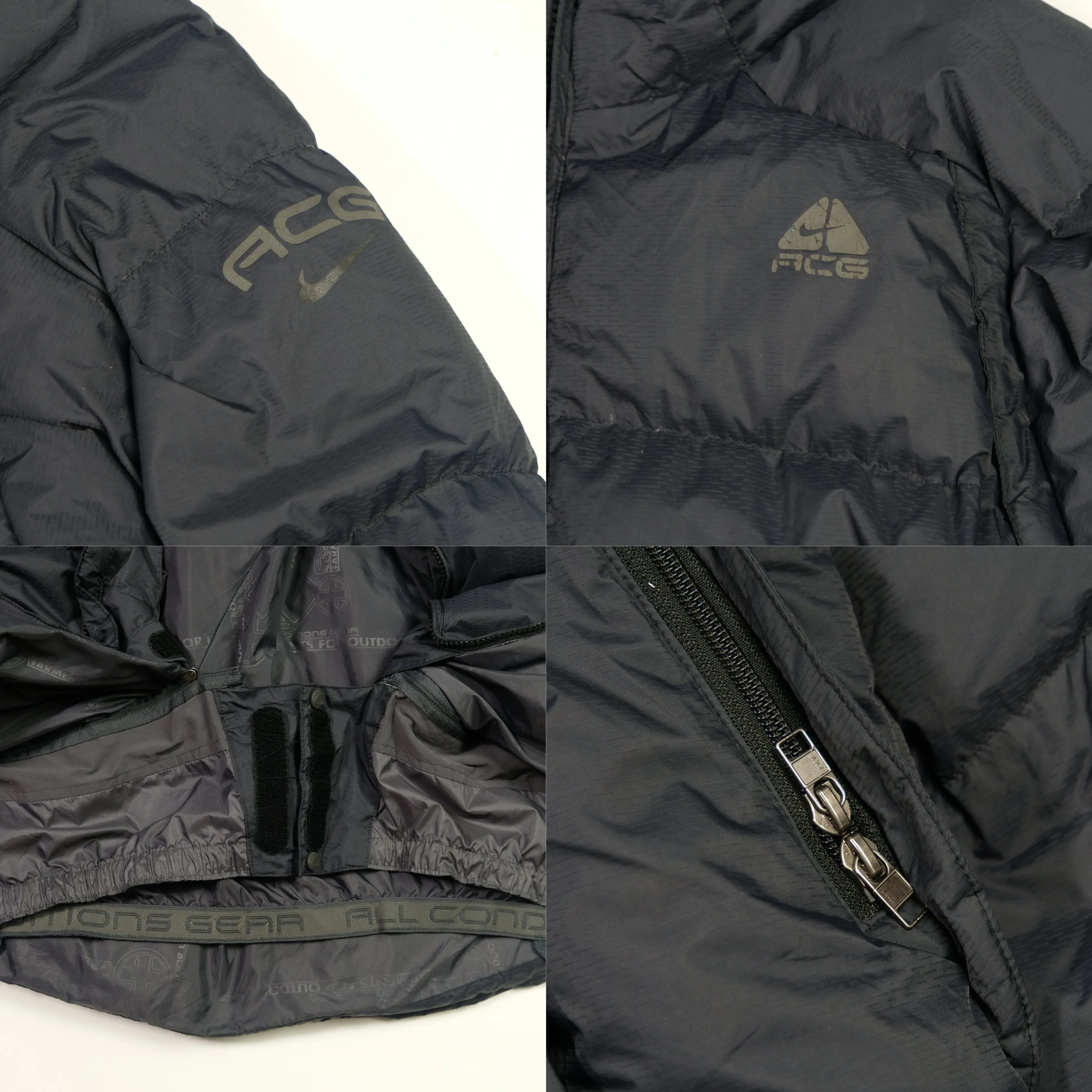 Nike ACG Vintage Black Down Puffer Jacket Large/XL