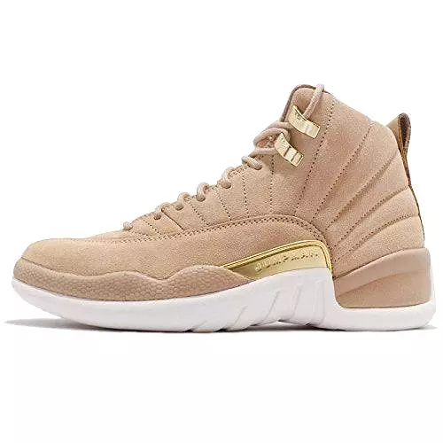 Nike Air Jordan 12 Retro Women's Shoes Vachetta Nike Gold Sneakers