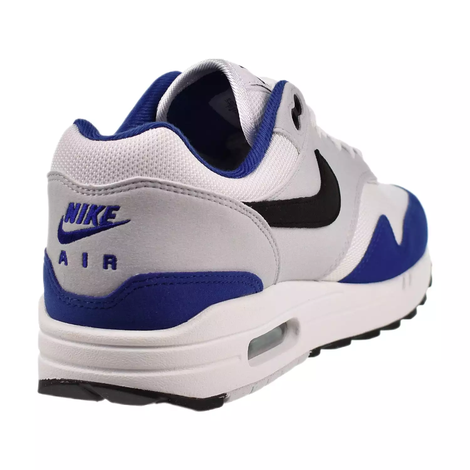 Nike Air Max 1 Men's Shoes White-Black-Deep Royal Blue