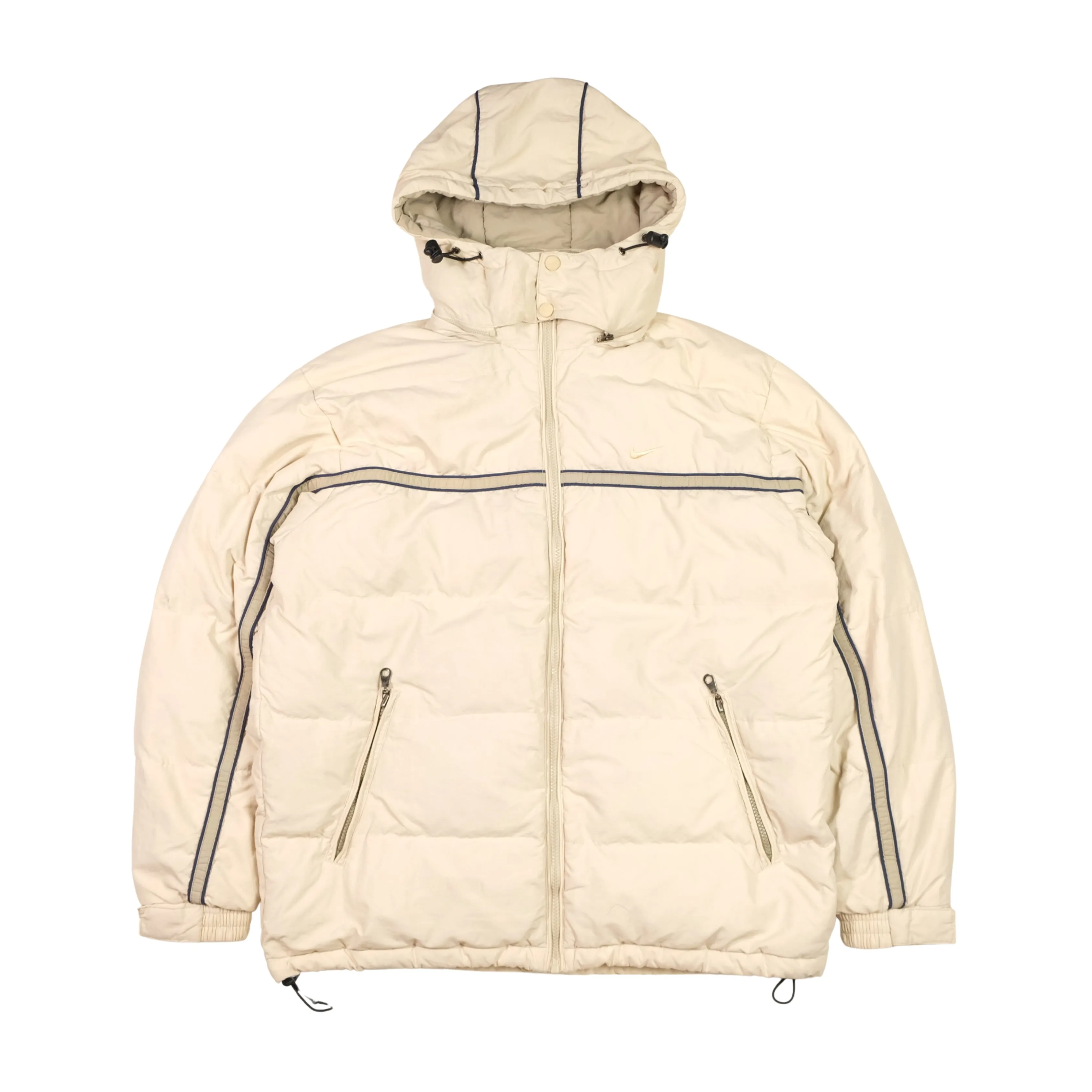 Nike Vintage 2000s Beige Puffer Jacket Large