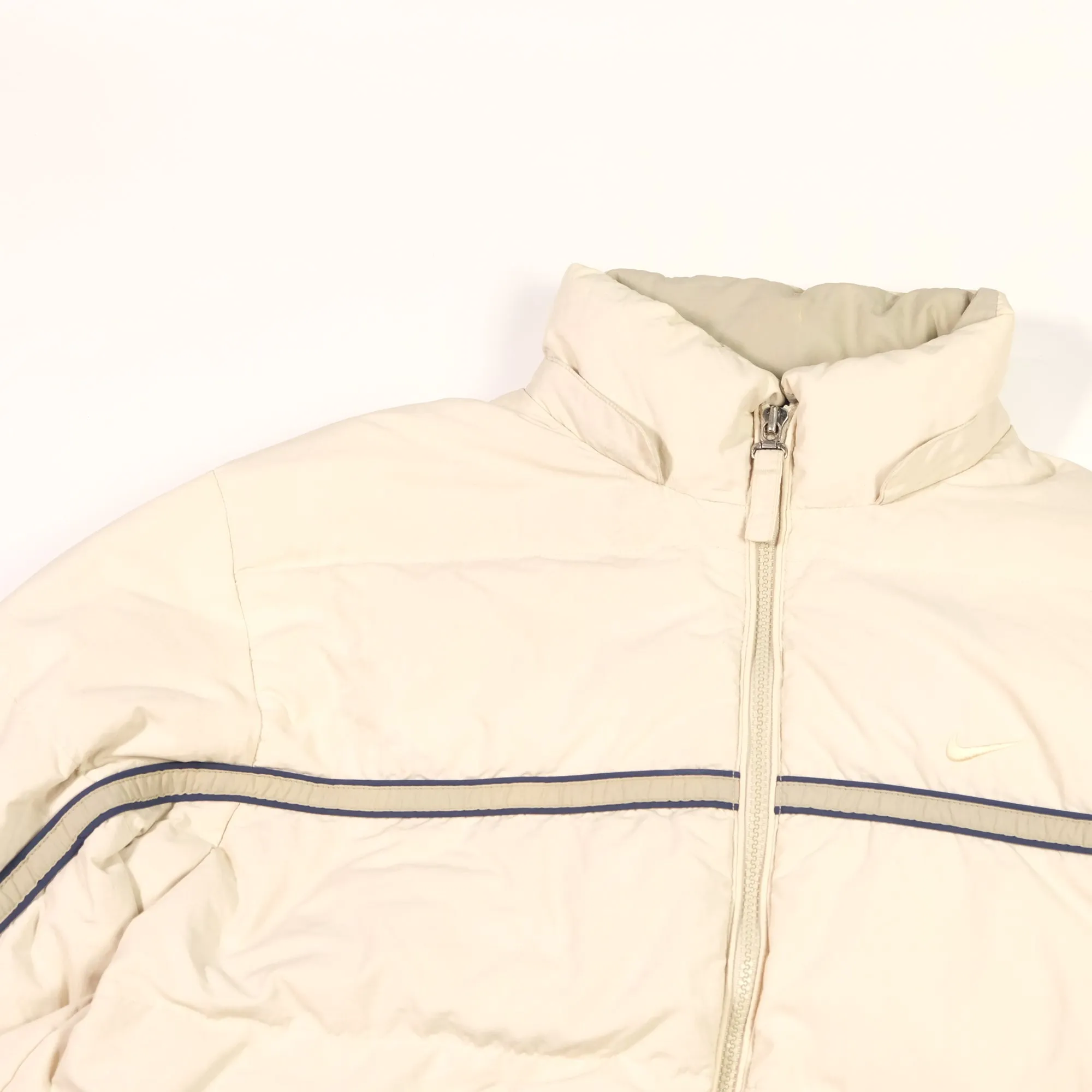 Nike Vintage 2000s Beige Puffer Jacket Large