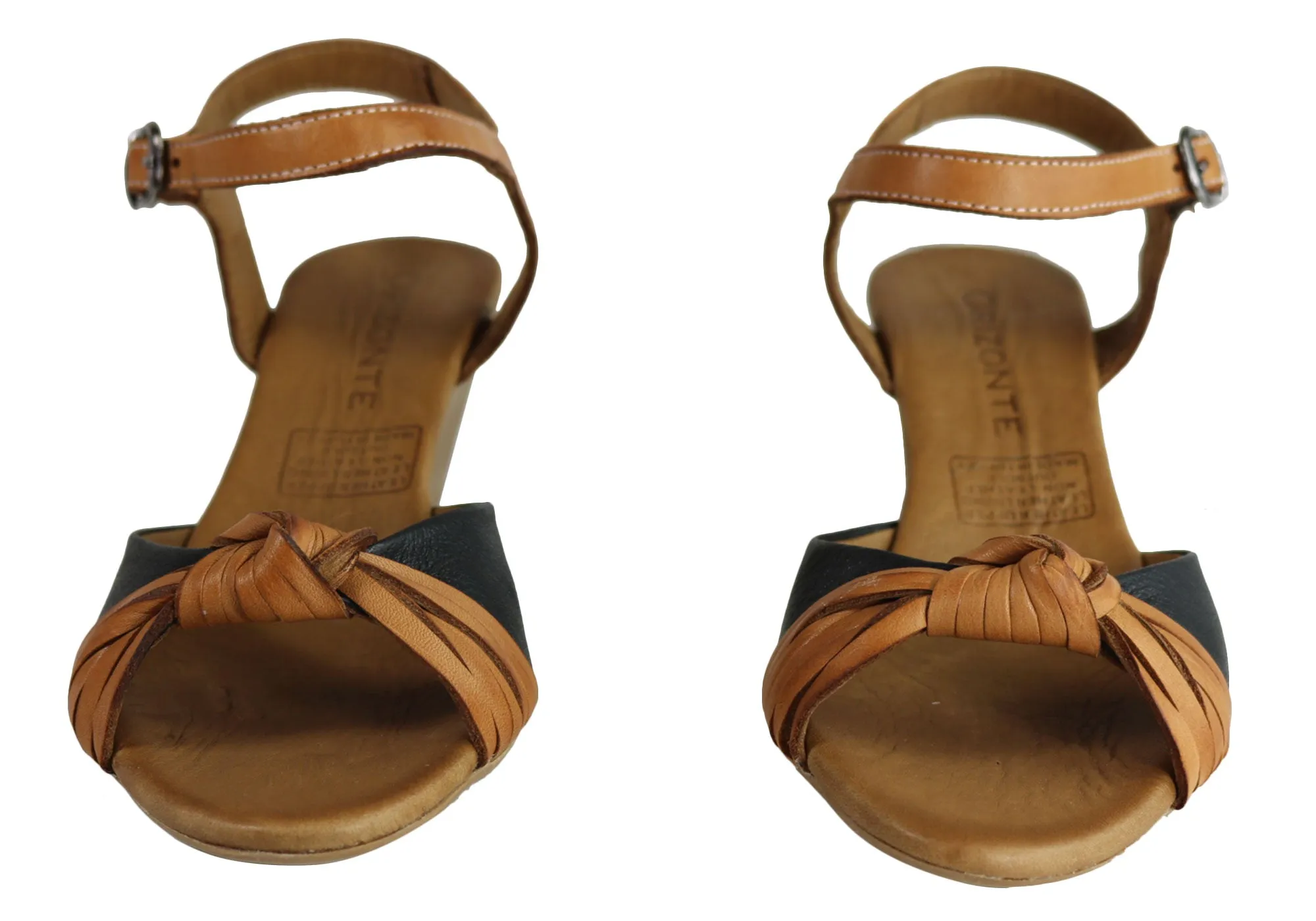 Orizonte Toronto Womens European Leather Comfortable Wedge Sandals