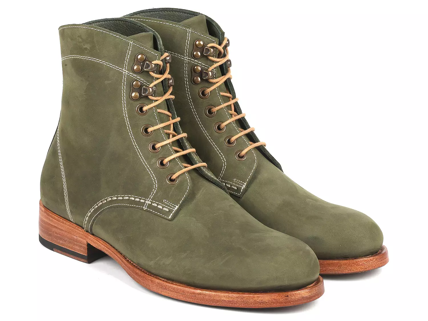 Paul Parkman Men's Boots Green Nubuck - 824NGR33