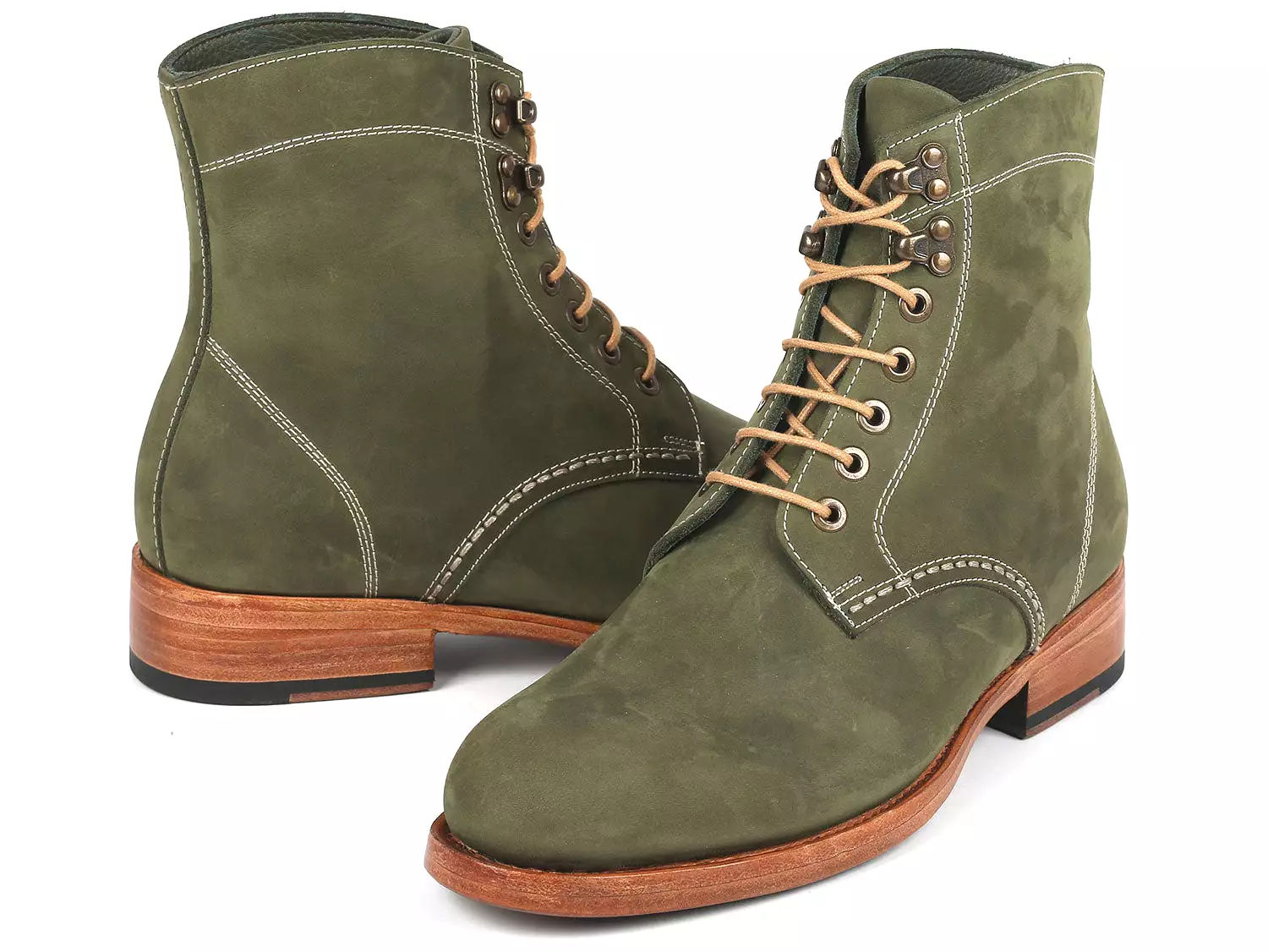 Paul Parkman Men's Boots Green Nubuck - 824NGR33