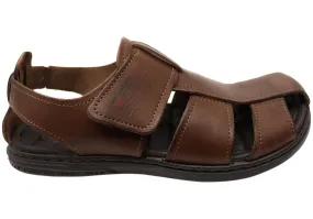 Pegada Kedge Mens Leather Comfortable Sandals Made In Brazil