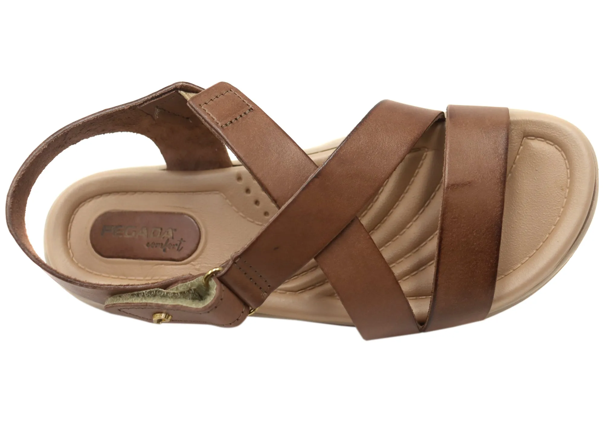 Pegada Mavada Womens Comfortable Leather Sandals Made In Brazil