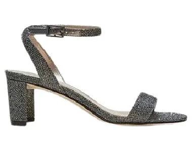 Pelle Moda Pewter MOIRA 2 Low Heel Dress Sandal