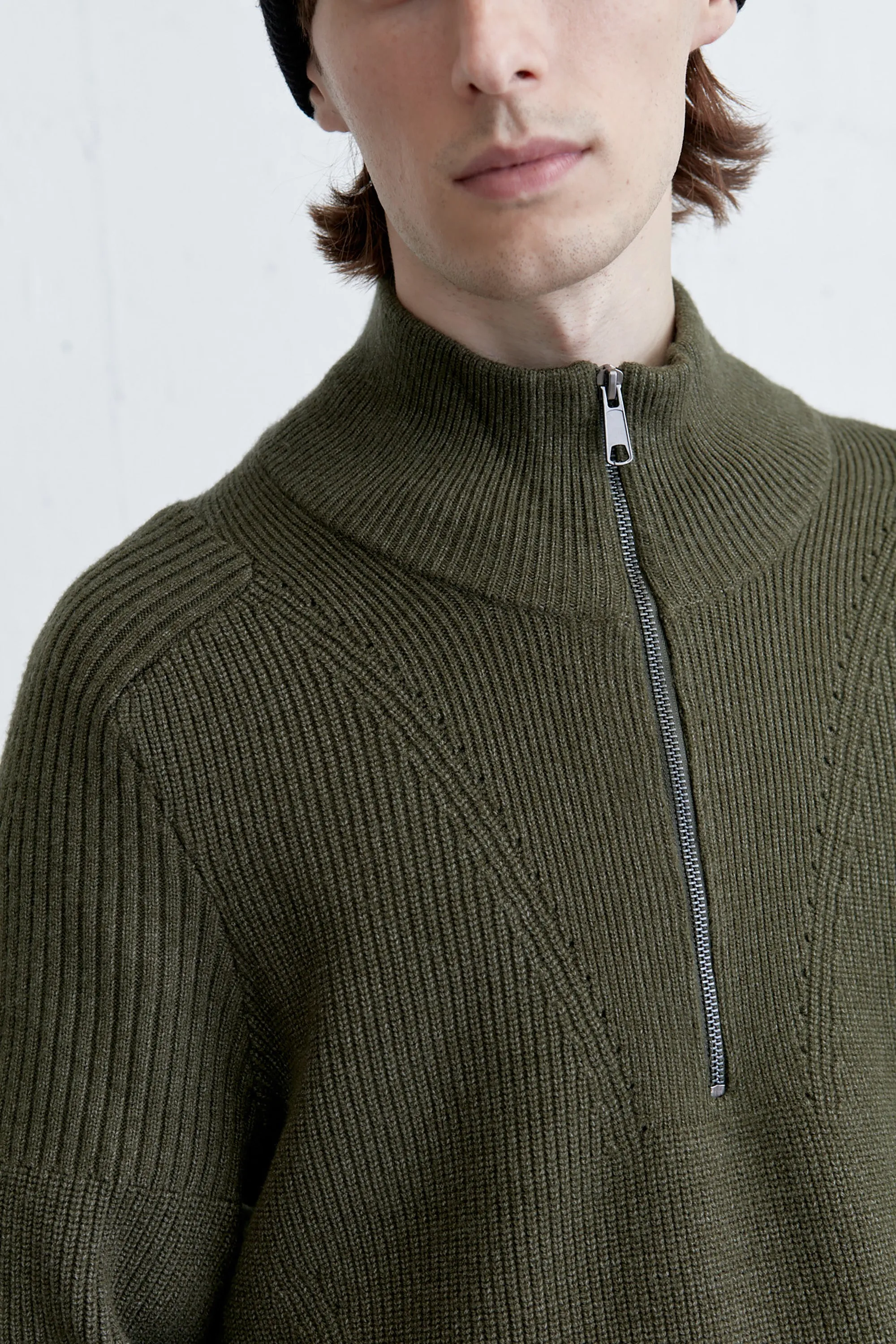 QUARTER ZIP SWEATER