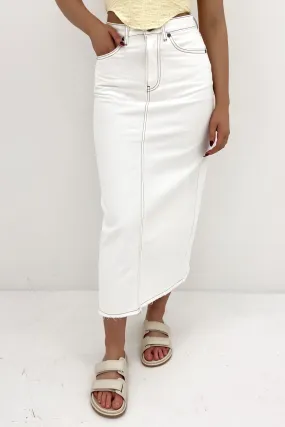 Ray Maxi Skirt Vintage White