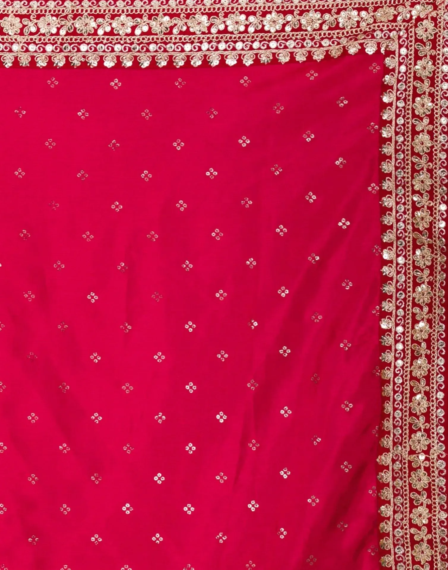 Red Printed Saree