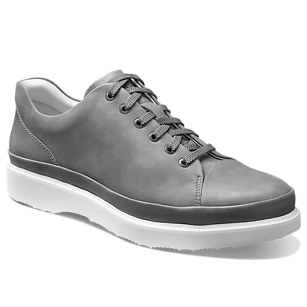 Samuel Hubbard Fast For Him Lace Up Leather Sneaker Pebble Gray