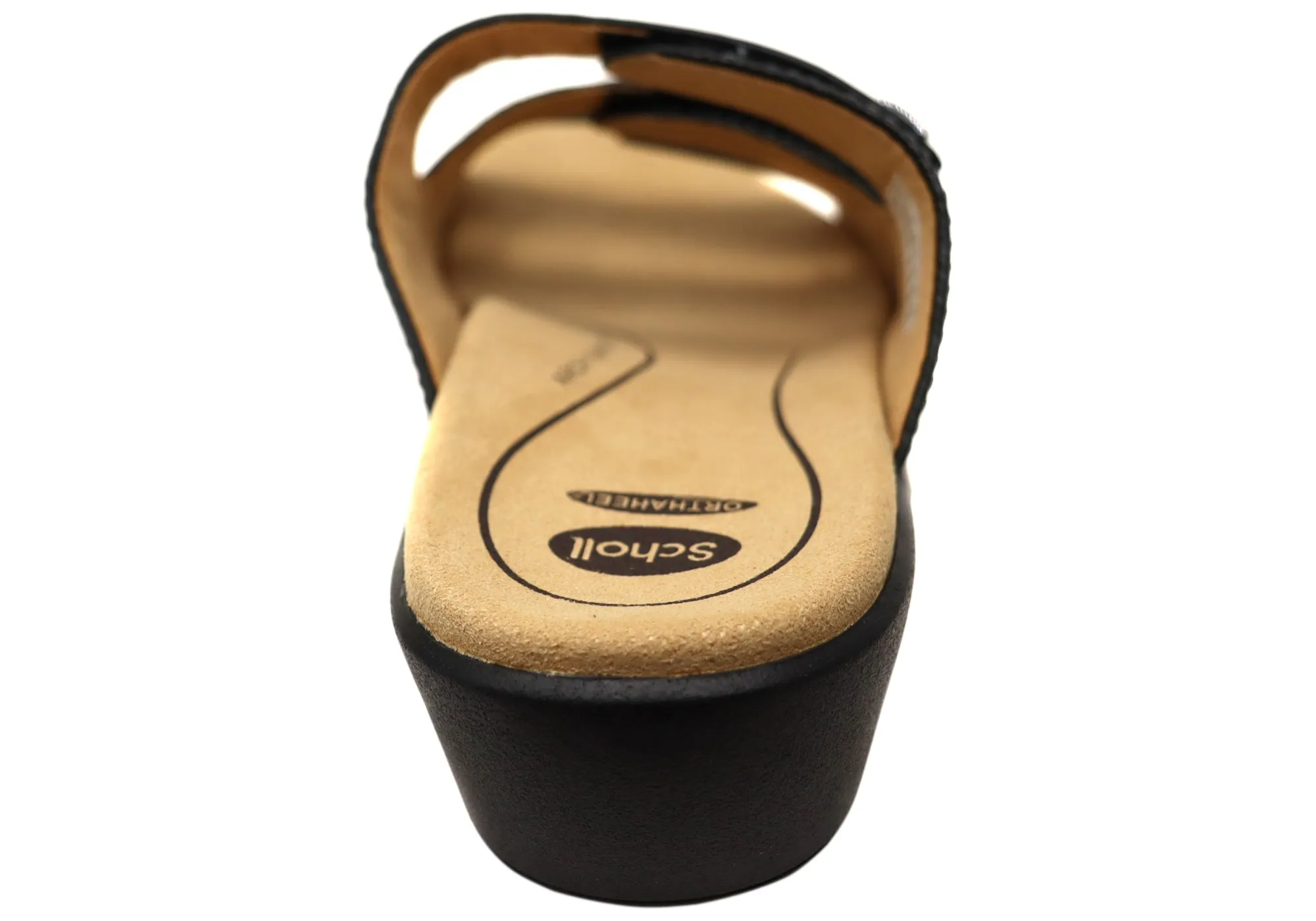 Scholl Orthaheel Tali Womens Comfortable Leather Slides Sandals