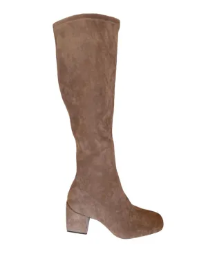 Silent D Carolyn Knee High Boot in Taupe Stretch Suede (Final Sale)