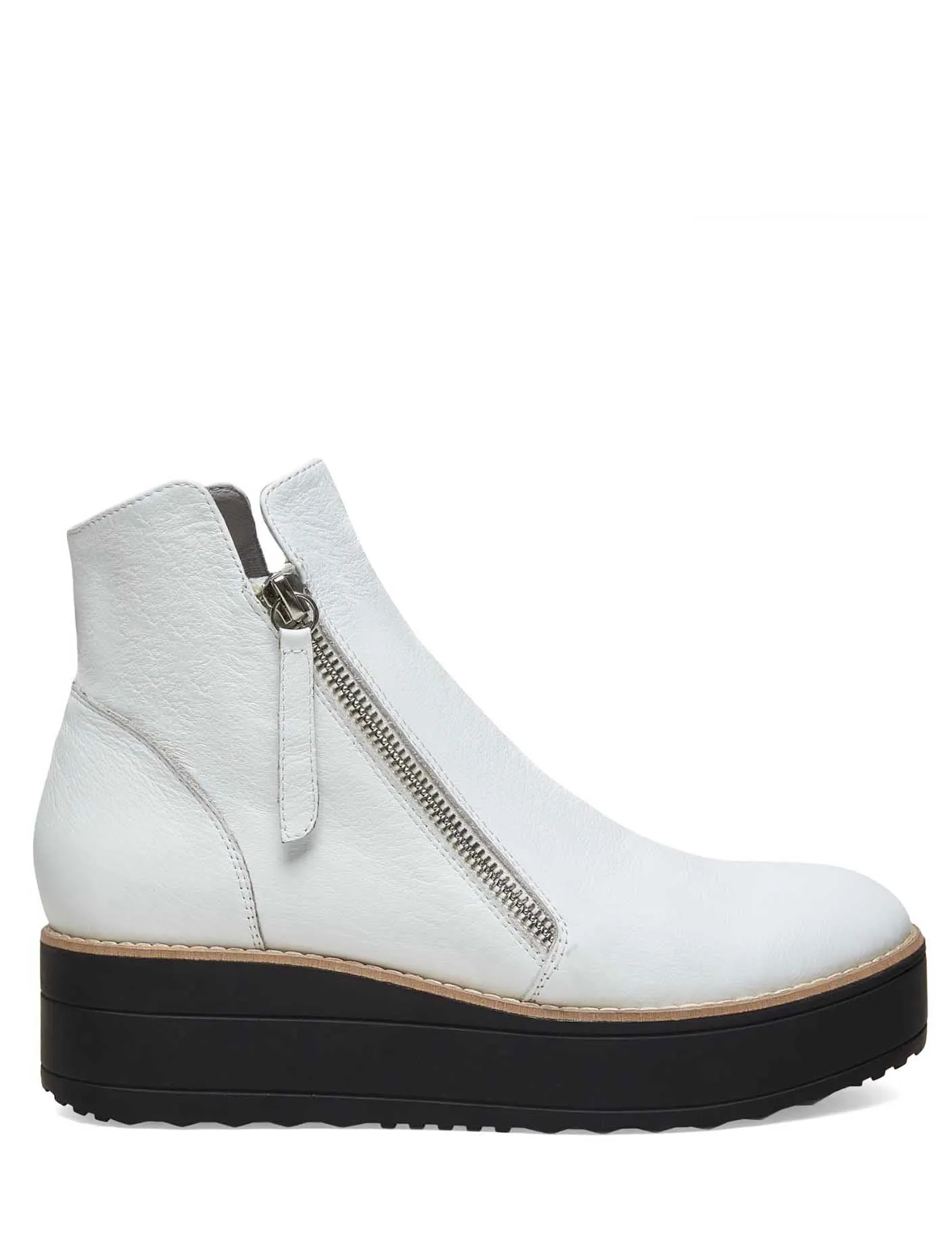 Silent D Nene Boot in White with Black Sole