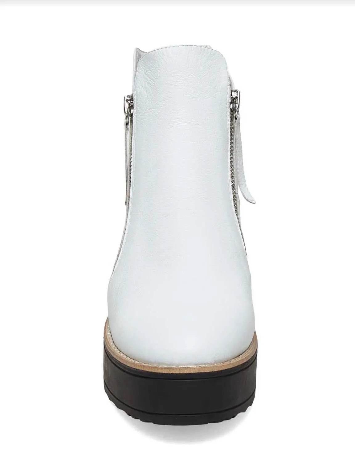 Silent D Nene Boot in White with Black Sole