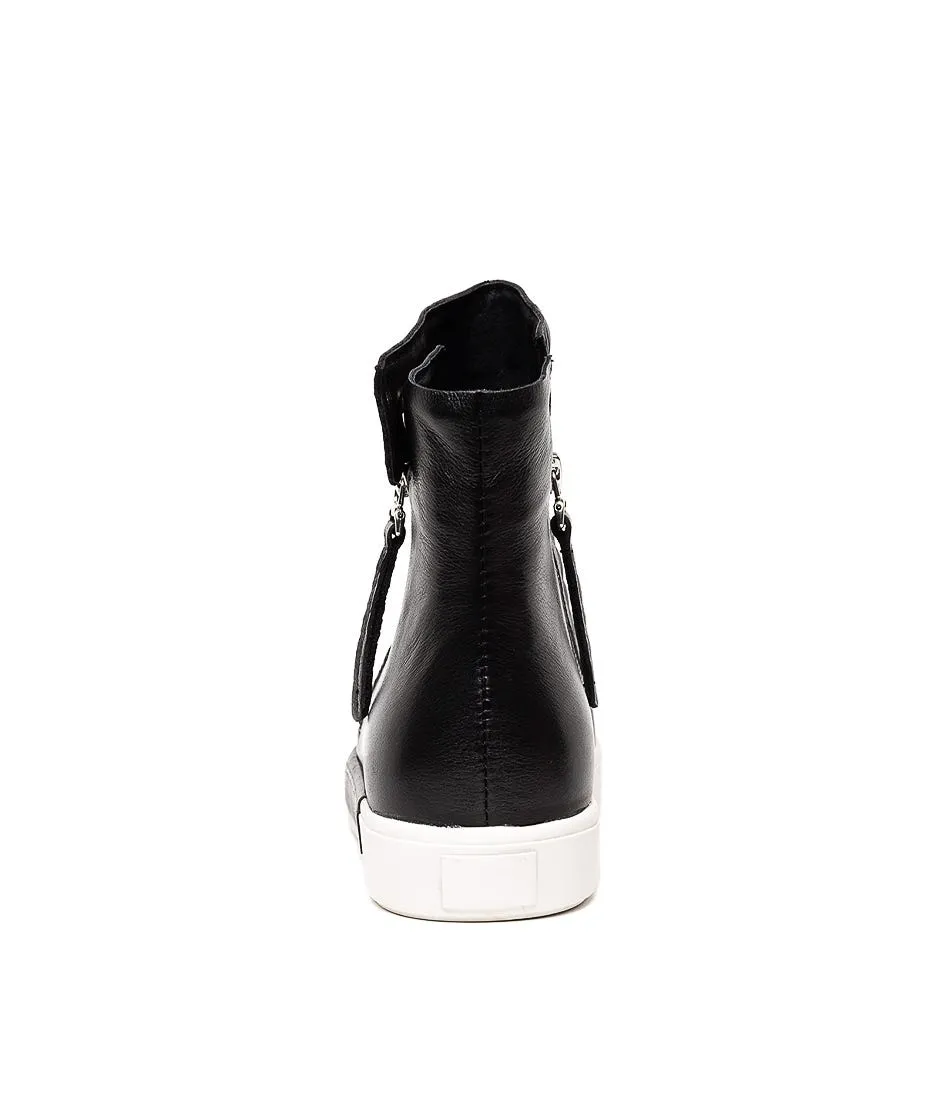 SILENT D Vibery Black White Sole Leather