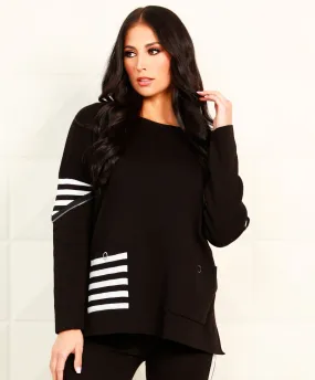 Striped Pocket Poncho