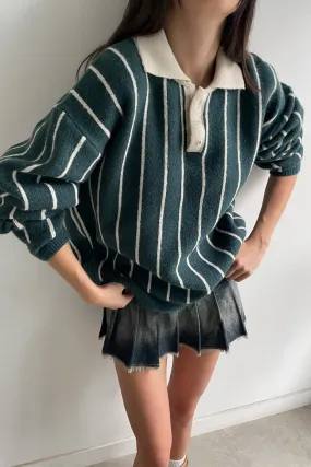 STRIPED RUGBY SWEATER