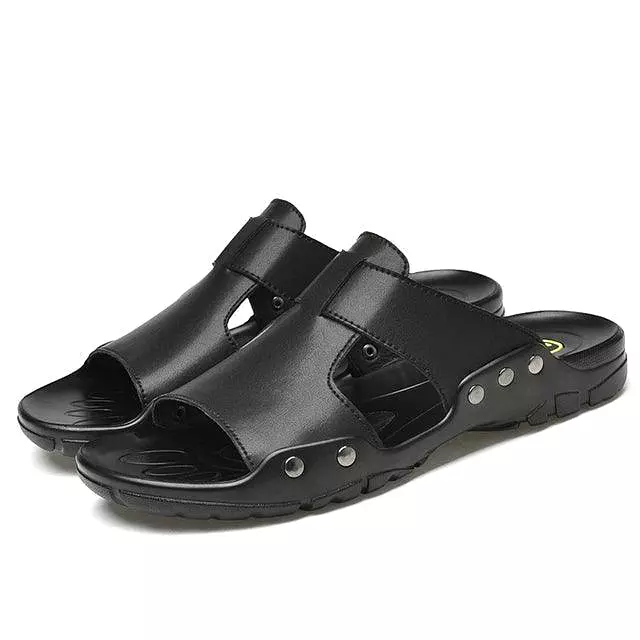 Summer Slip On Leather Sandals